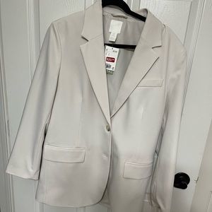 H&M Over Size Blazer Cream Color